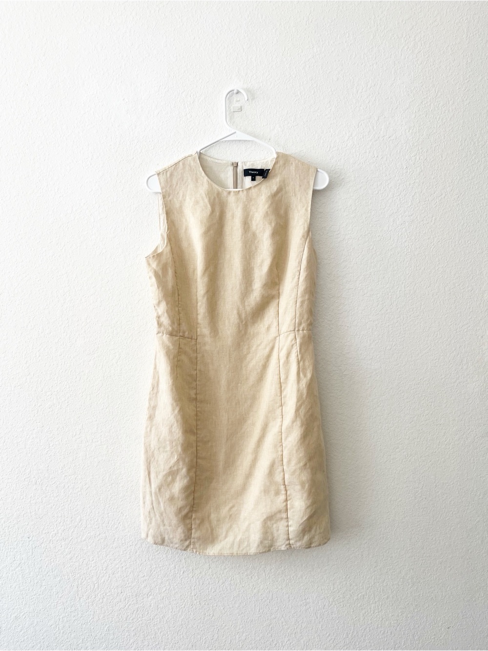 Theory Cream 100% Linen Dress Size 8